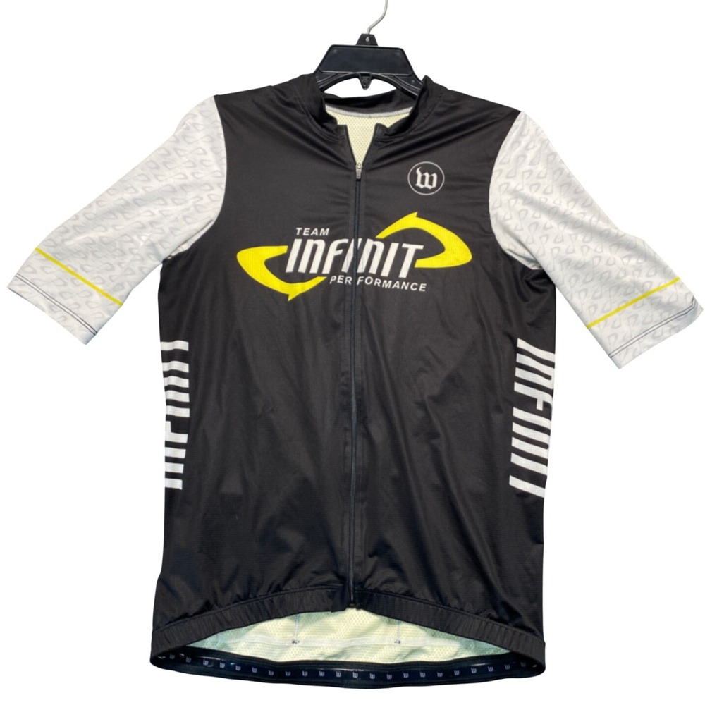 Wattie Ink Team Infinit Performance Cycling Jersey Mens XL Black Yellow USA Made